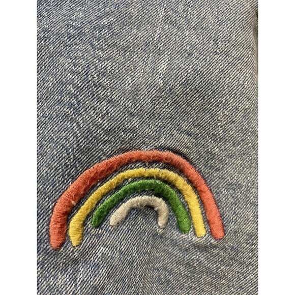 Womens romper small blue RAINBOW Light Wash Denim NWT - Picture 5 of 11